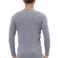 Light Blue Viscose Men Sweater
