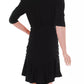 Elegant V-Neck Draped Short Sleeve Dress