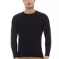 Black Viscose Men Sweater