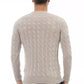 Beige Viscose Men Sweater