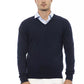 Blue Wool Men Sweater
