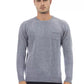 Light Blue Viscose Men Sweater