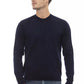 Blue Viscose Men Sweater
