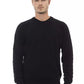Black Viscose Men Sweater