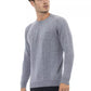 Light Blue Viscose Men Sweater