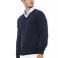 Blue Wool Men Sweater