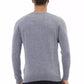 Light Blue Viscose Men Sweater