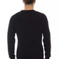 Black Viscose Men Sweater