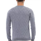 Light Blue Viscose Men Sweater