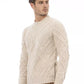 Beige Merino Wool Men Sweater
