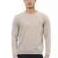Beige Viscose Men Sweater
