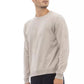 Beige Viscose Men Sweater