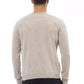 Beige Viscose Men Sweater