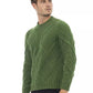Green Merino Wool Men Sweater