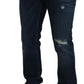 Exquisite Straight Fit Washed Denim Jeans