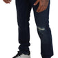 Exquisite Straight Fit Washed Denim Jeans