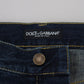 Exquisite Straight Fit Washed Denim Jeans