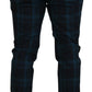 Elegant Plaid Wool Dress Pants