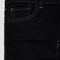 Elegant Black Cotton Blend Jeans