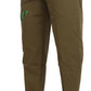 Exquisite Floral Beige Chino Pants