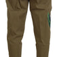 Exquisite Floral Beige Chino Pants