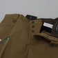 Exquisite Floral Beige Chino Pants