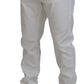 Elegant White Cotton Denim Jeans