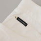 Elegant White Cotton Denim Jeans