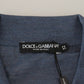 Elegant Silk Blue Pullover Sweater