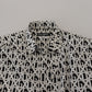 Elegant Slim Fit Logo Print Shirt