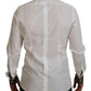 White Gold Detail Baroque Men's Dress Shirt