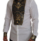 White Gold Detail Baroque Men's Dress Shirt