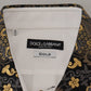 White Gold Detail Baroque Men's Dress Shirt
