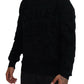 Elegant Black Wool Crewneck Sweater