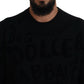 Elegant Black Wool Crewneck Sweater