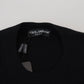 Elegant Black Wool Crewneck Sweater