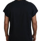 Elegant Crewneck Blue T-Shirt with Red Logo