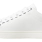 Elegant Low Top Leather Sneakers in White