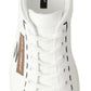 Elegant Low Top Leather Sneakers in White