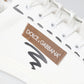 Elegant Low Top Leather Sneakers in White