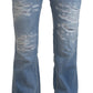 Elegant Mid Waist Flared Denim Jeans