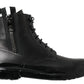 Elegant Leather Zipper Ankle Boots