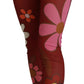 Floral Red High Waist Leggings