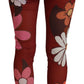 Floral Red High Waist Leggings