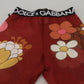 Floral Red High Waist Leggings