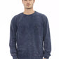 Blue Cotton Men Sweater