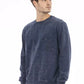 Blue Cotton Men Sweater