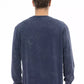 Blue Cotton Men Sweater