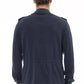Blue Cotton Men Jacket