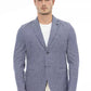 Blue Cotton Men Blazer